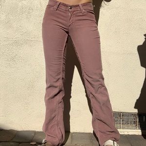 SOLD DEPOP Habitual Mauve Corduroy Flare Low Rise